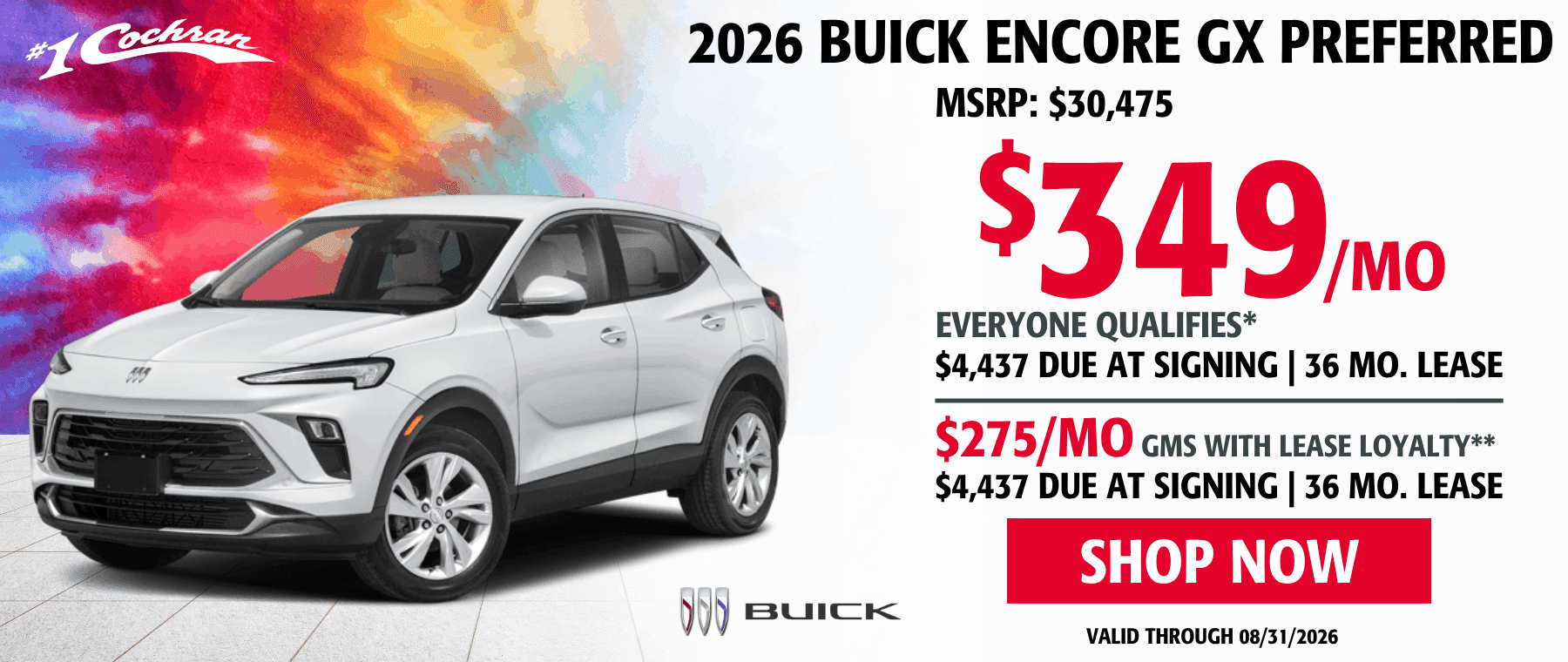 Aug 2026 Encore GX Lease Offer