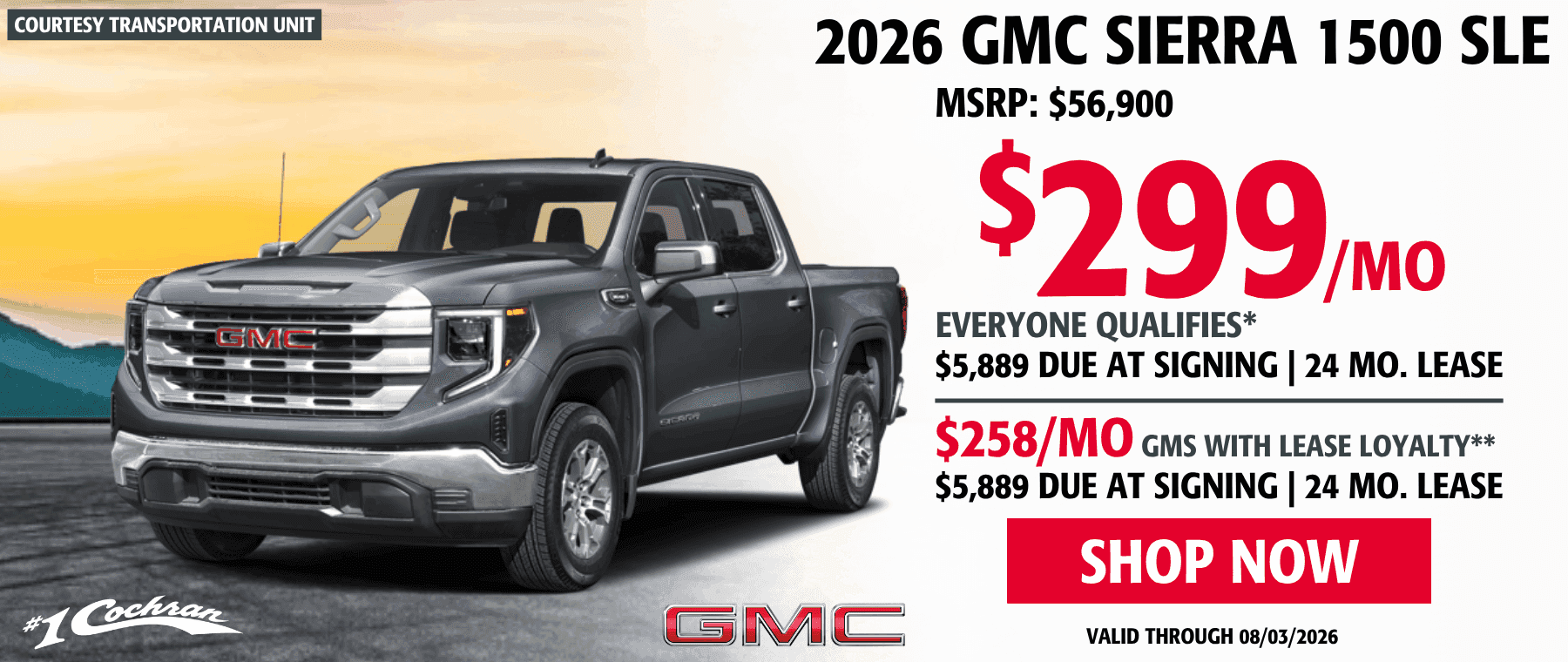 July 2026 Sierra Lease Offer