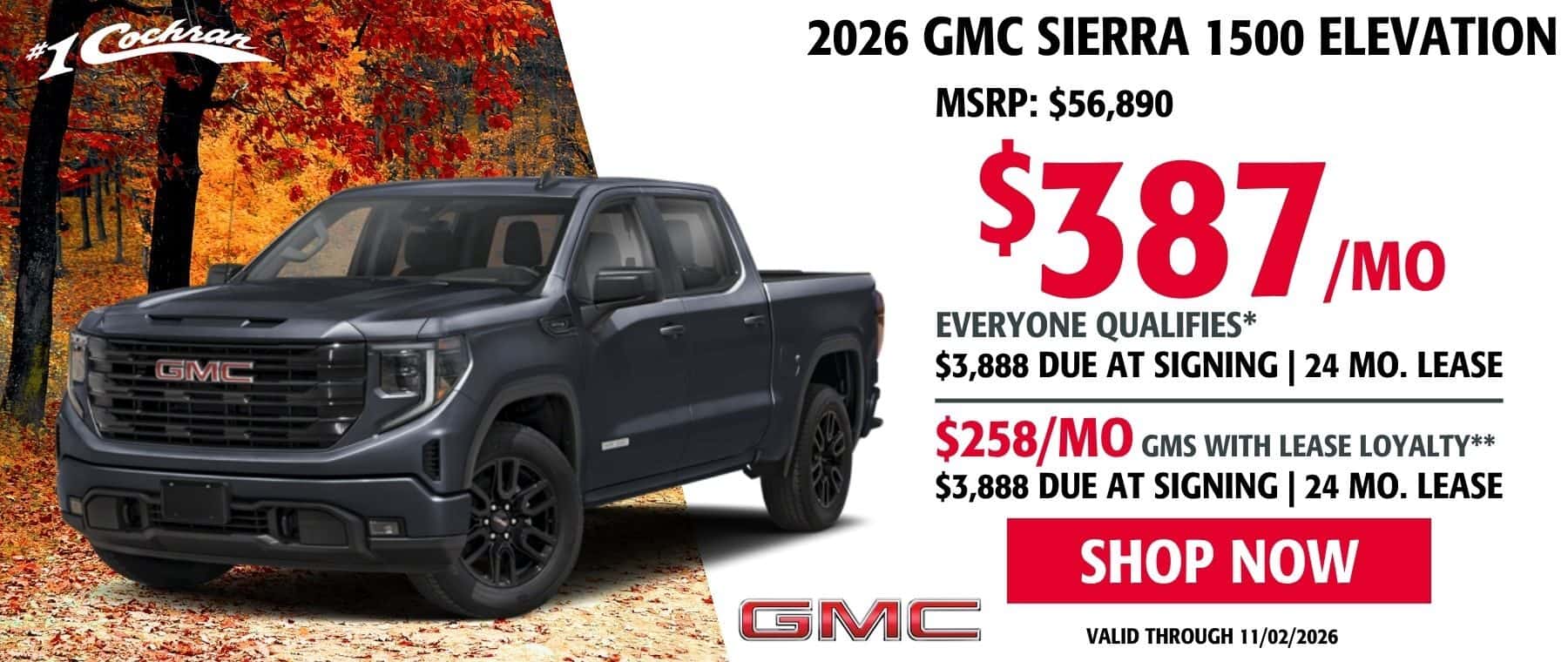 Oct 2026 Sierra Lease Offer