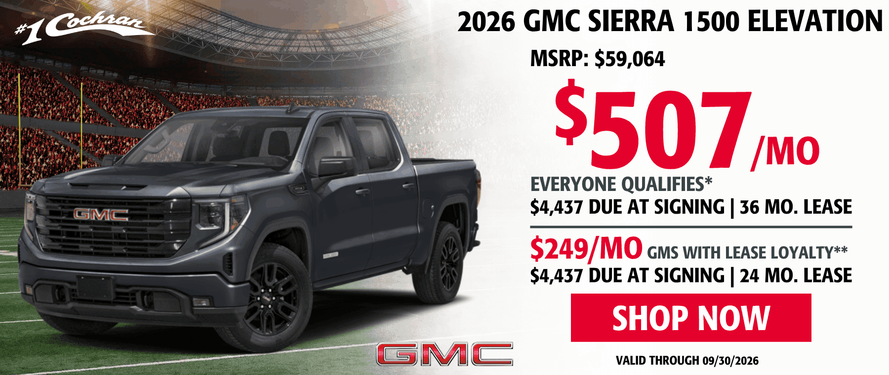 Sept 2026 Sierra Lease Offer
