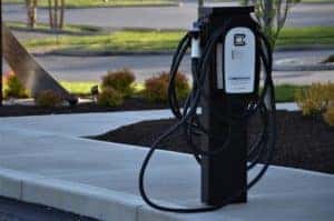 an electric vehicle charging station