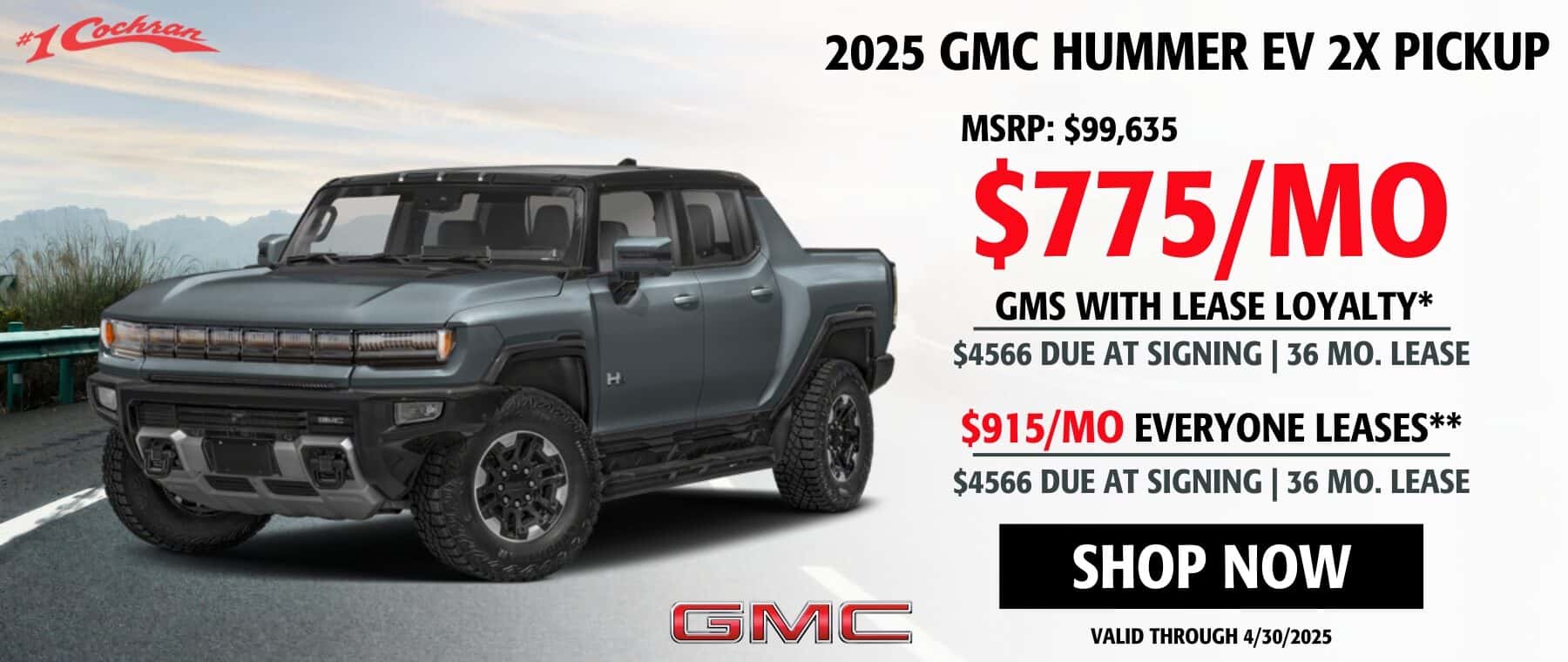 10 April 2025 Hummer EV Lease Offer DSK