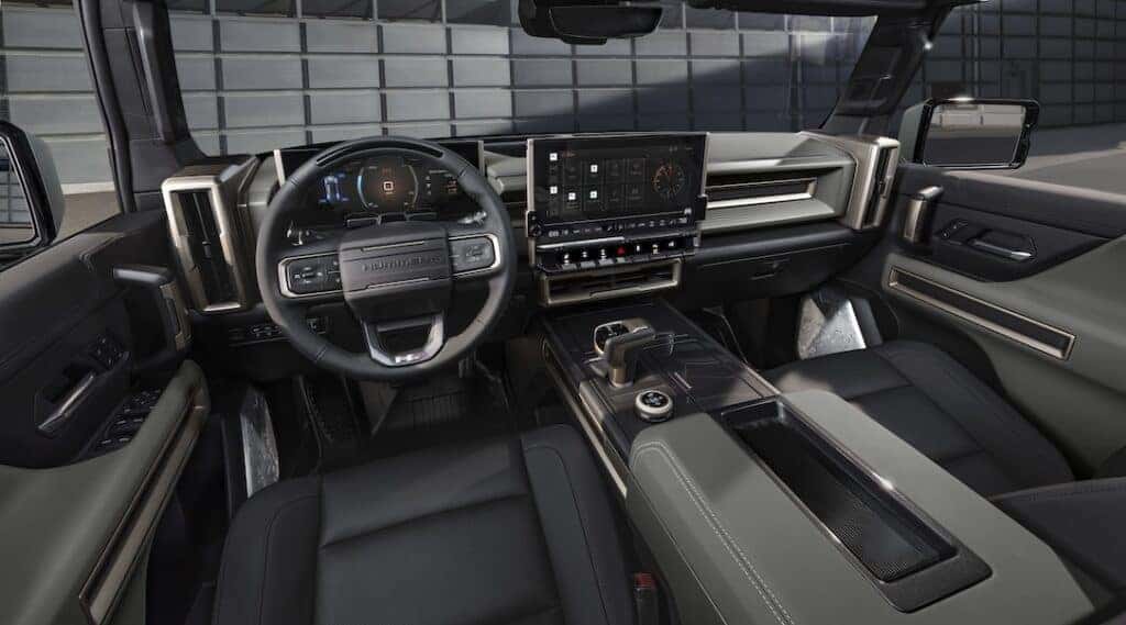 2024 GMC Hummer SUV EV Center Console and Steering Wheel