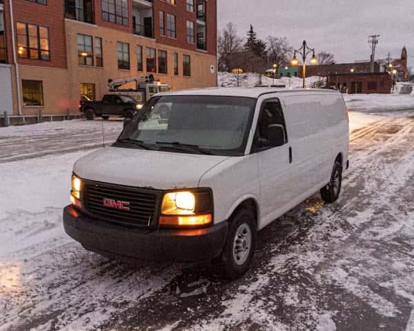 White GMC Van