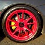 car brakes red rim