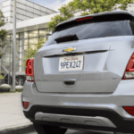 Chevrolet Trax 1LT in Silver Ice Metallic, Luggage Rack Side-rails, LED Tailamps, Silver-painted rear skidplate, Rear liftgate body color applique, Deep-tinted rear windows and liftgate glass