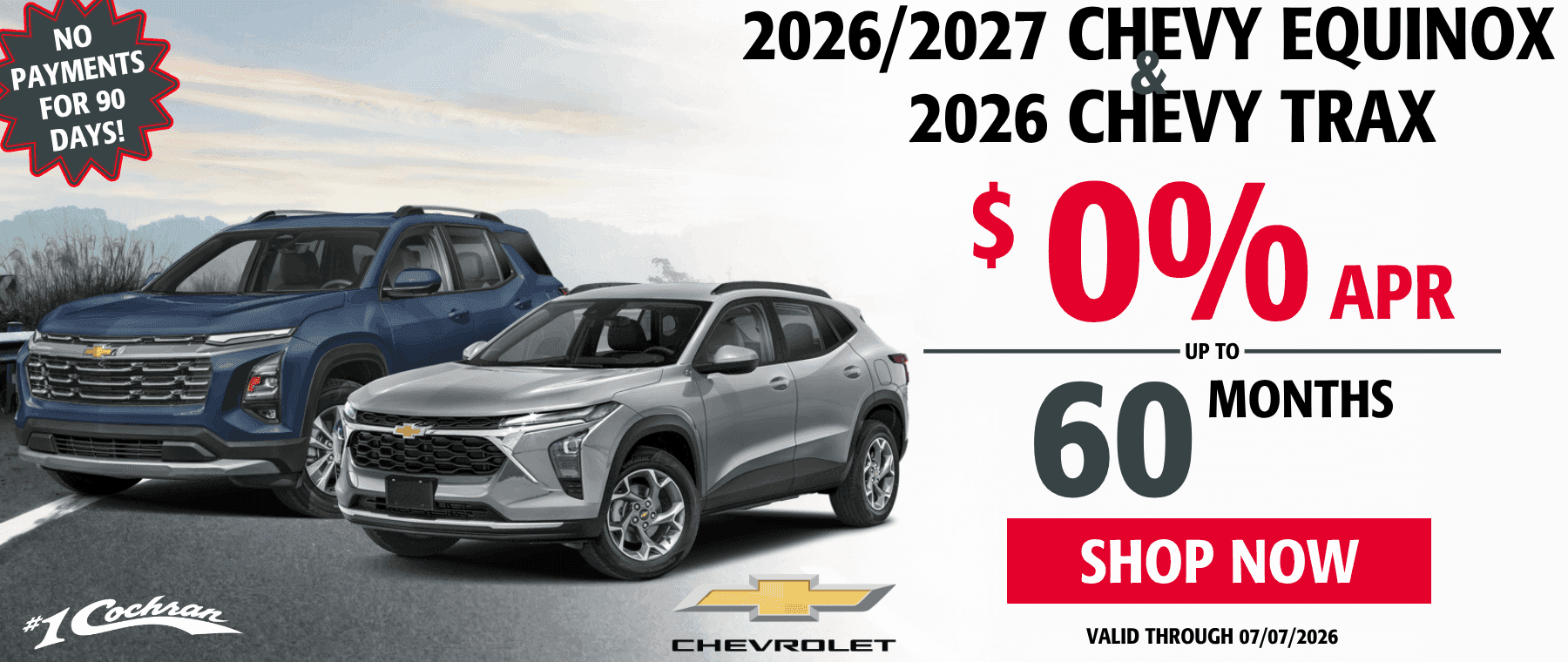 0% APR on Equinox and Trax