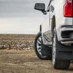 Silver Chevy Silverado on a plain