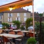 outdoor patio of a restaurant