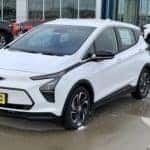 Electric vehicle parked