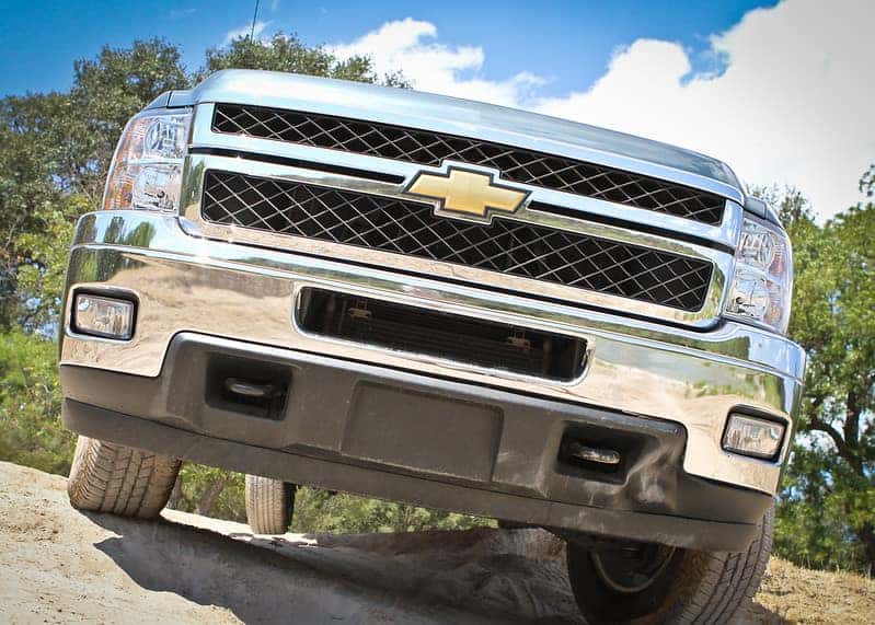 front grill of a chevy silverado
