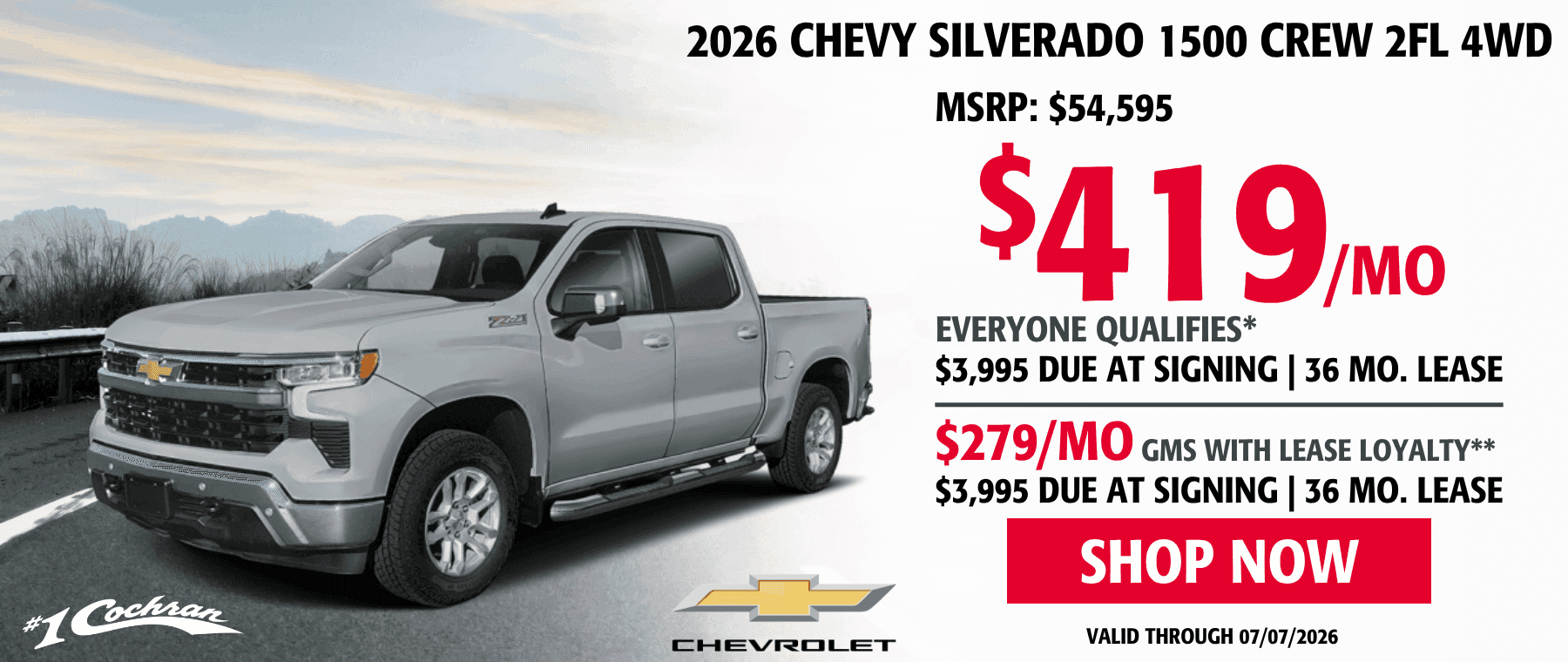 Chevy Silverado 1500 Lease Offer