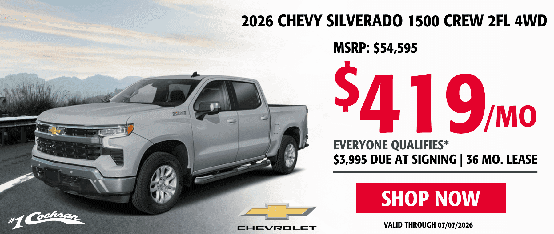Silverado 1500 2FL Lease Offer