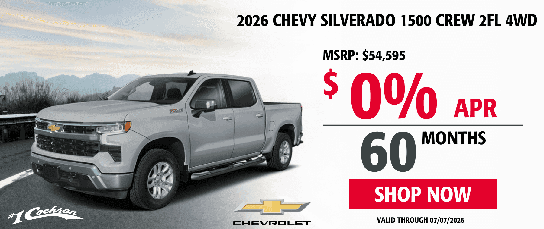 June 2026 Silverado 1500 2FL 0 Purchase Offer