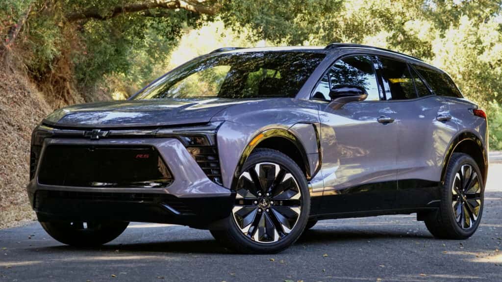 Gray 2025 Chevy Blazer parked on the street
