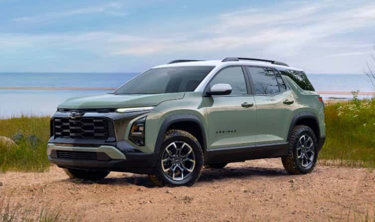 green 2026 Chevy Equinox parked at the coast