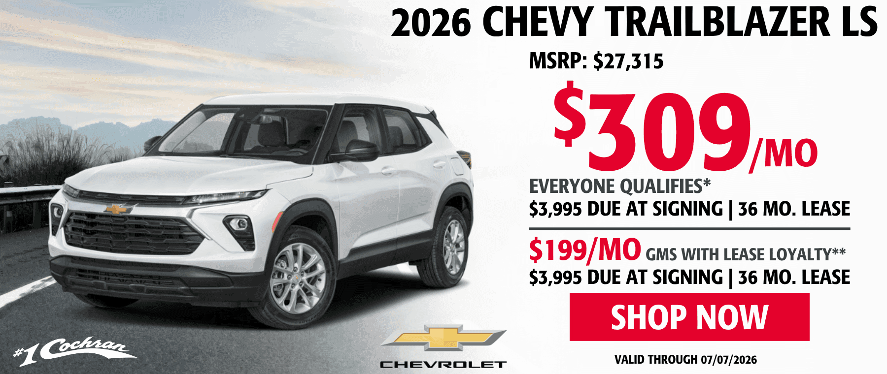 Chevy TrailBlazer Lease Offer
