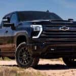 Black Chevy Silverado HD truck High Country trim