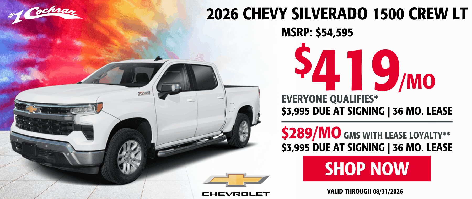 Aug 2026 Silverado Lease Offer