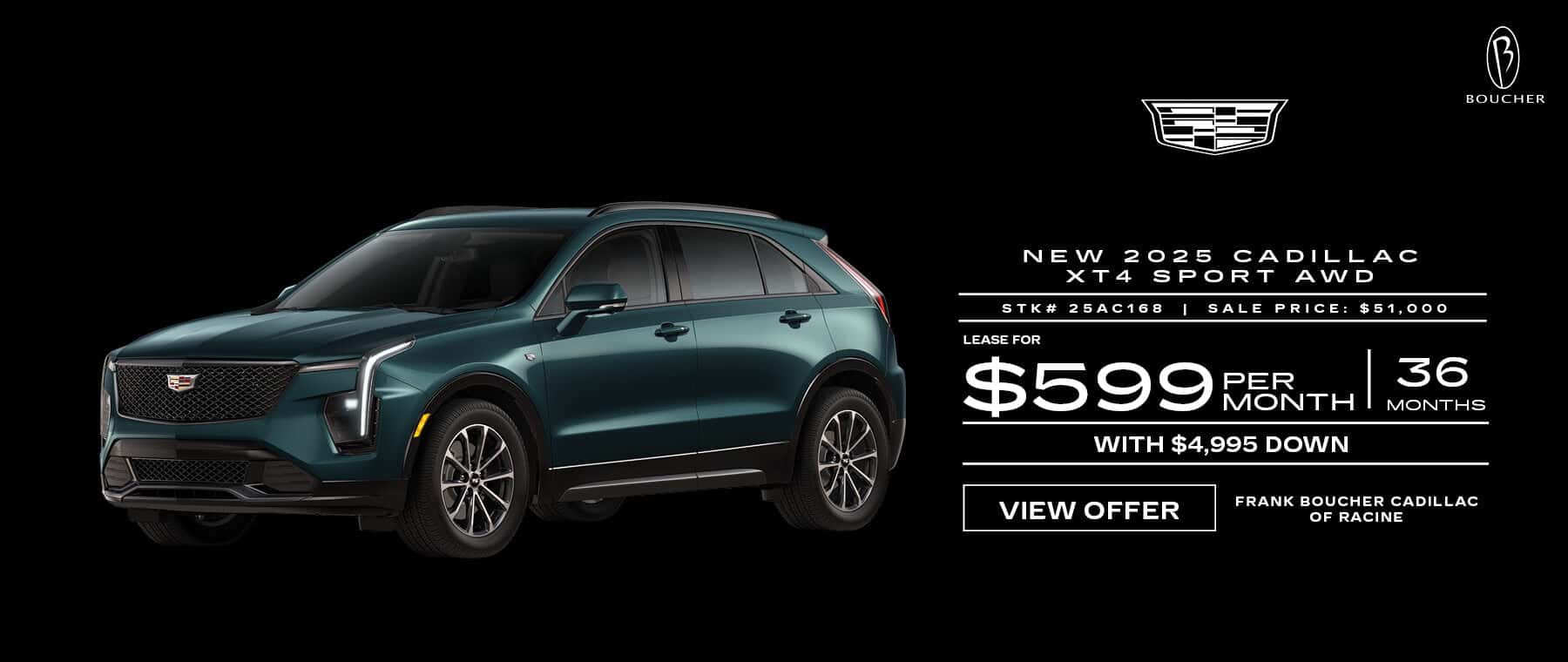 Apr 25 - New 2025 Cadillac XT4 Sport AWD