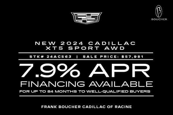 7.9% APR Financing on a New 2024 Cadillac XT5 Sport AWD in Waukesha, WI
