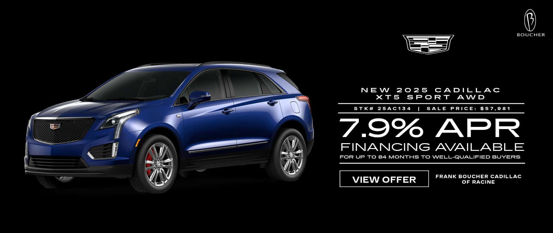 July 25 - 2025 Cadillac XT5 Sport AWD in Racine, WI