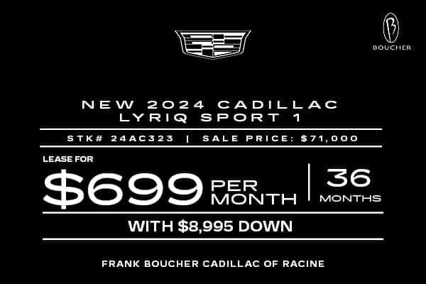 Lease a new 2024 Cadillac LYRIQ Sport 1 in Racine, WI