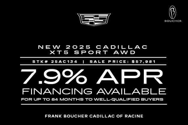 Save on a new 2025 Cadillac XT5 Sport AWD in Racine, WI