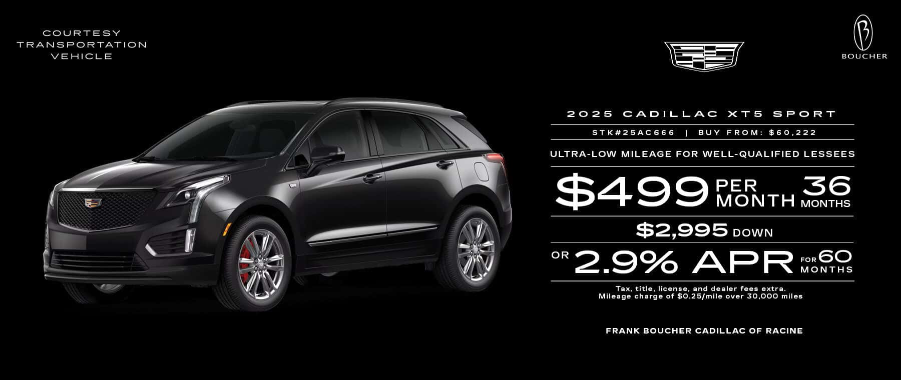 Lease a New 2025 Cadillac XT5 Sport
