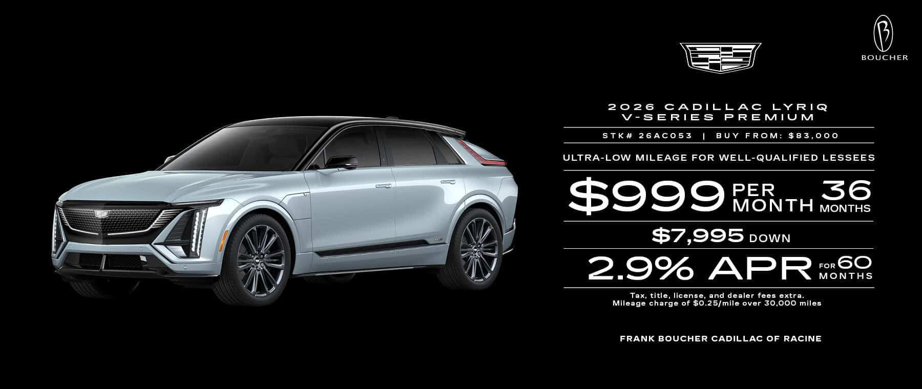 Save on a New 2026 Cadillac LYRIQ V-Series Premium in Racine, WI