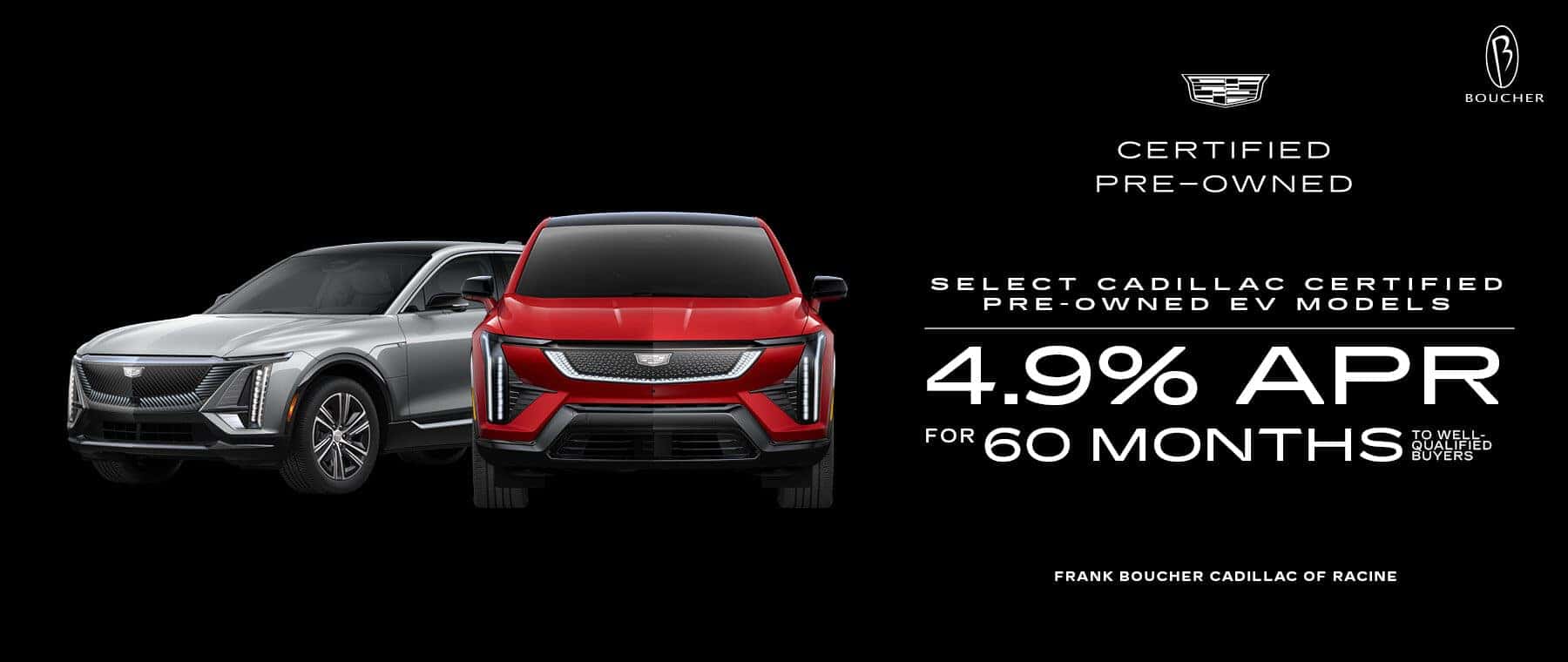 Save on Select Cadillac Certified Pre-Owned EV Models in Racine, WI