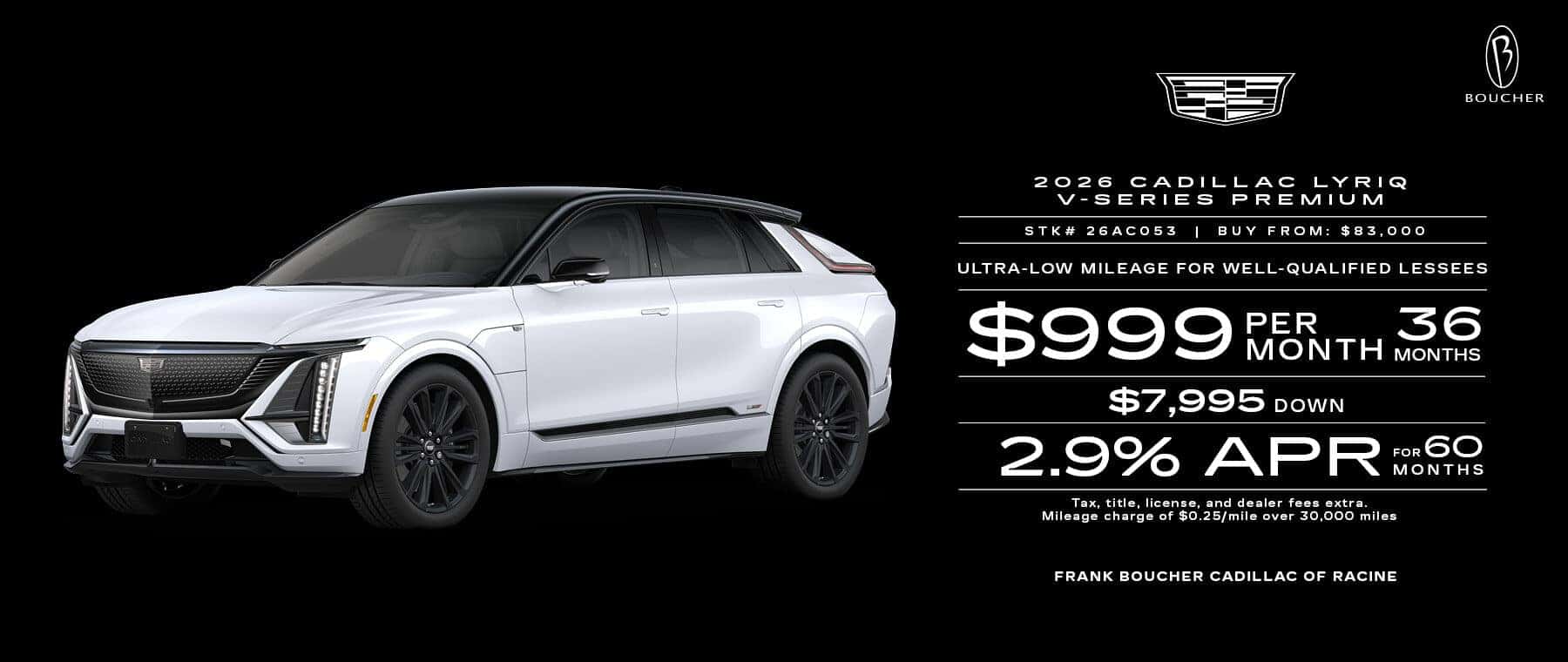 Save on New 2026 Cadillac LYRIQ V-Series Premium in Racine, WI