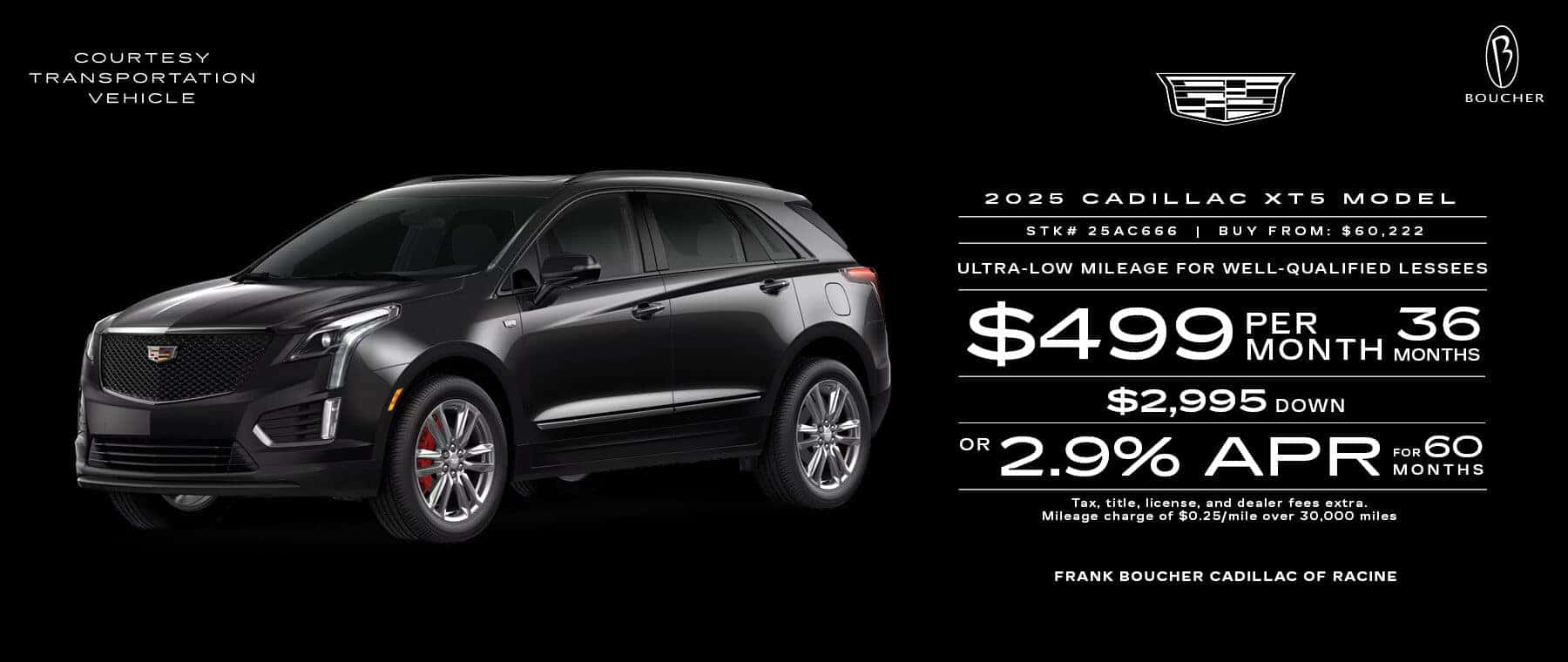 Save on New 2025 Cadillac XT5 Model in Racine, WI