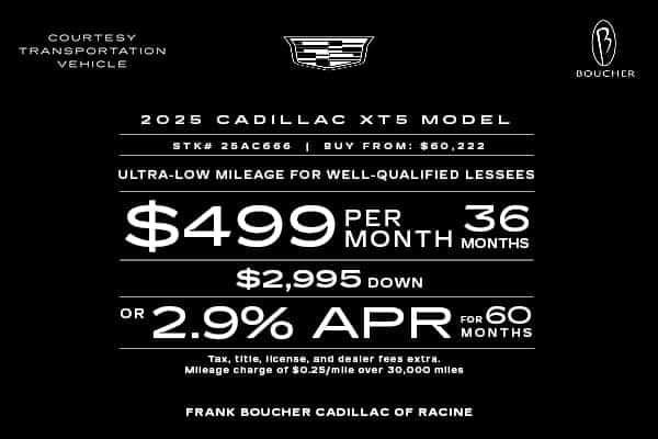 Save on New 2025 Cadillac XT5 Models
