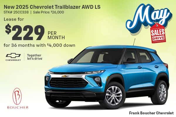 Lease a new 2025 Chevy Trailblazer AWD LS in Racine, WI