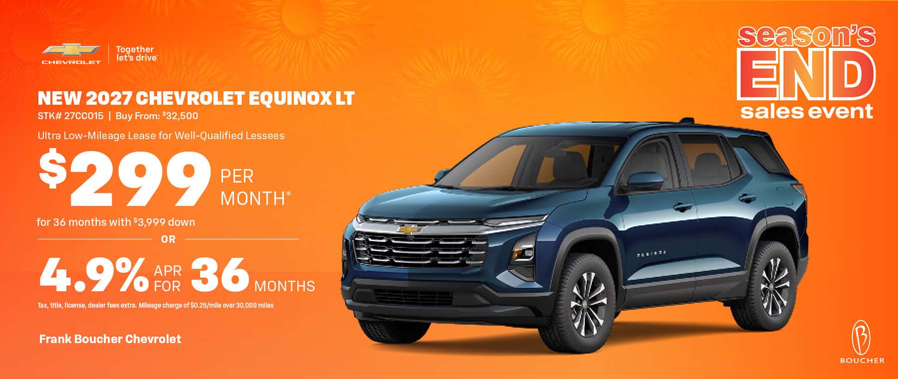 Aug 26 - Lease a new 2027 Chevy Equinox in Racine