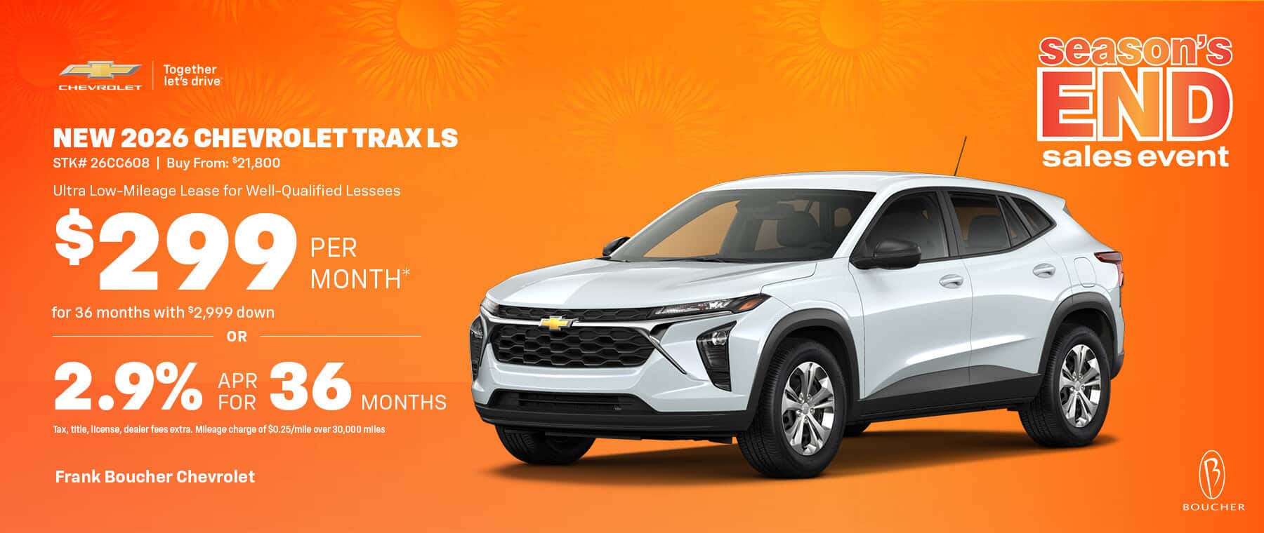 Aug 26 - Lease a new 2026 Chevy Trax in Racine