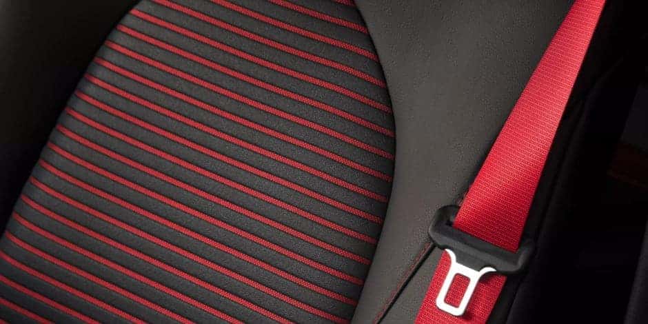 Red vehicle interior