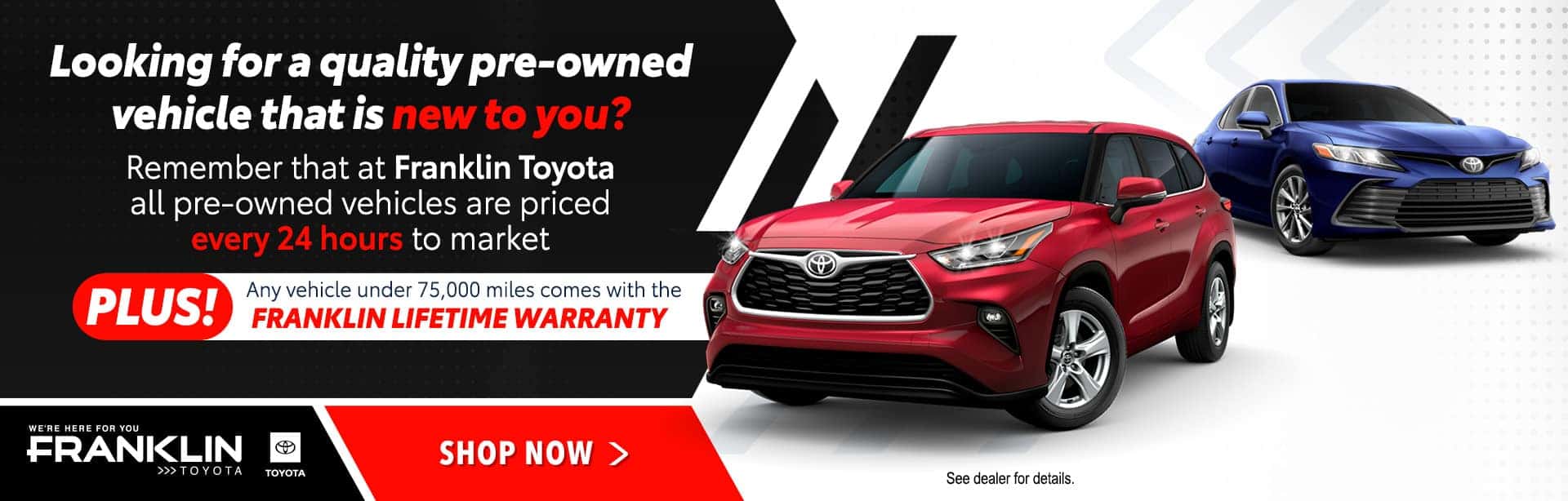 Toyota Dealership Statesboro GA: New & Used Cars | Franklin Toyota
