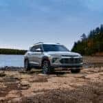 A used Chevrolet SUV parked near a lake