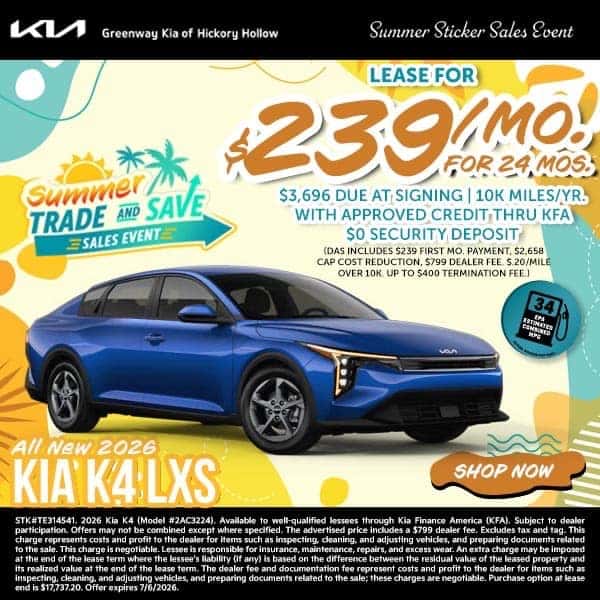 New 2026 Kia K4 LXS