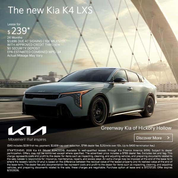 New 2026 Kia K4 LXS