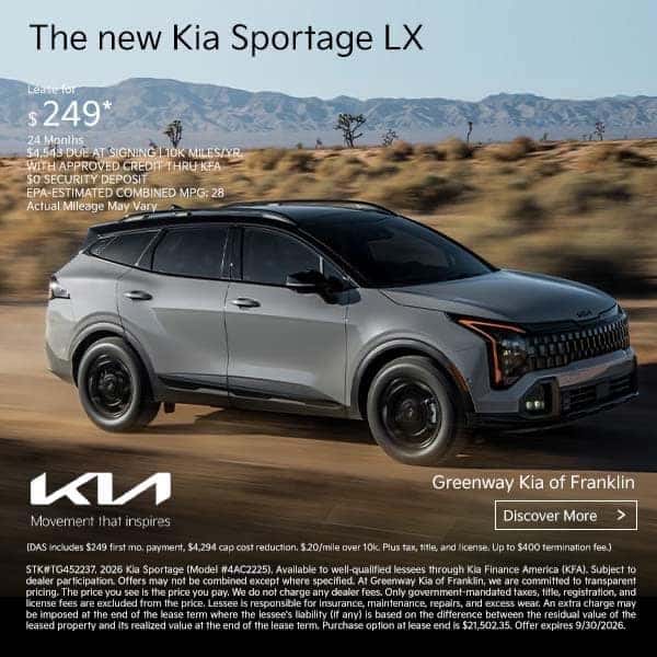 The new Kia Sportage LX 