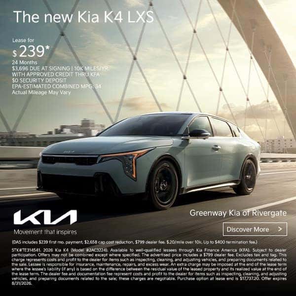 New 2026 Kia K4 LXS