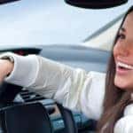 Woman Driving in Winter