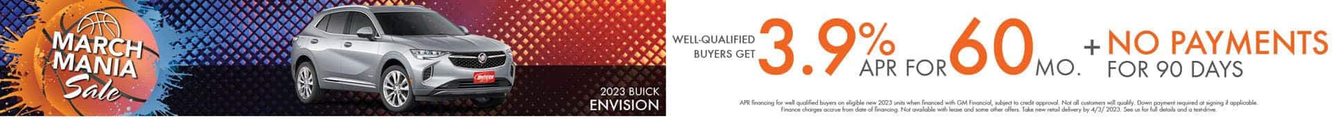 Well-qualified buyers get 3.9% APR for 60 months and no payments for 90 days