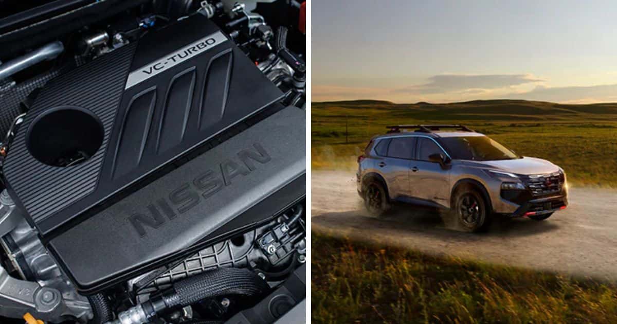 The 2026 Nissan Rogue VC-Turbo engine paired with its Intelligent All Wheel Drive.