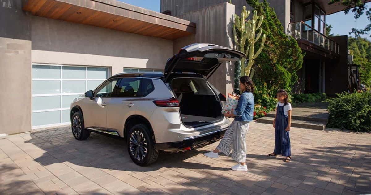 The motion-activated liftgate helps you load the 2026 Nissan Rogue even with your hands full.