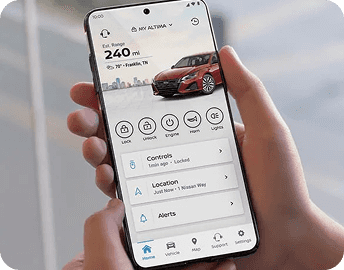 MyNISSAN app on smartphone
