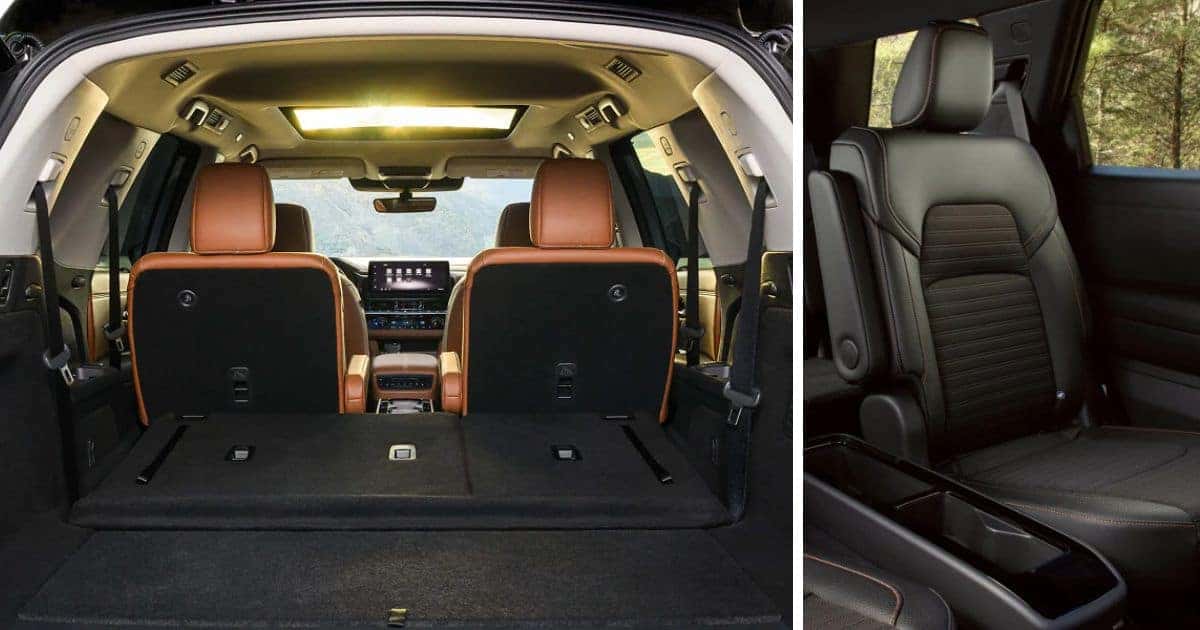 Cargo space and available 2nd-row captain's chairs in the 2026 Nissan Pathfinder